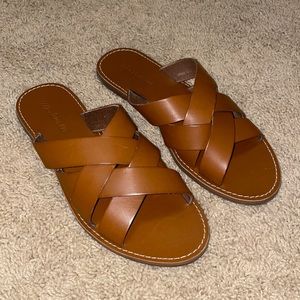 Brown Madewell sandals never worn